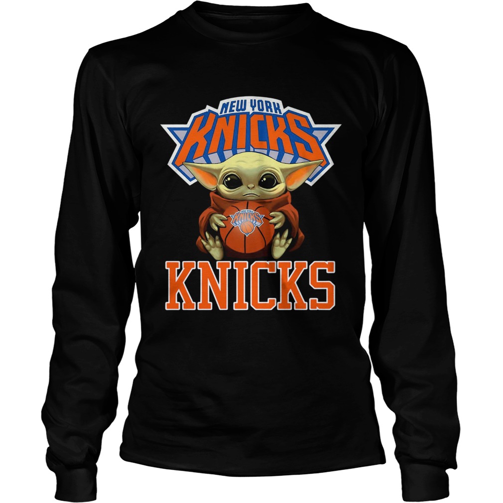 Baby Yoda Hug New York Knicks LongSleeve