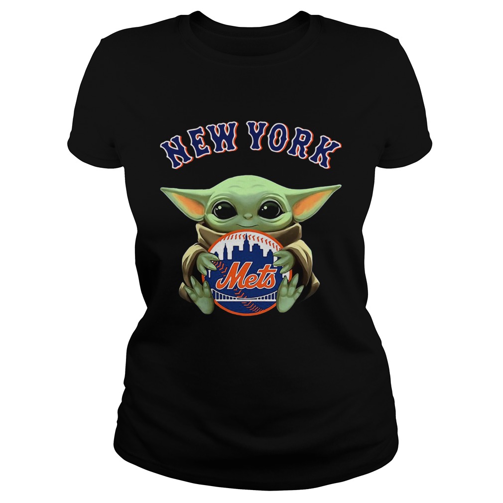 Baby Yoda Hug New York Mets Classic Ladies