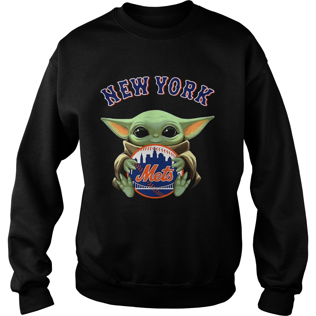 Baby Yoda Hug New York Mets Sweatshirt