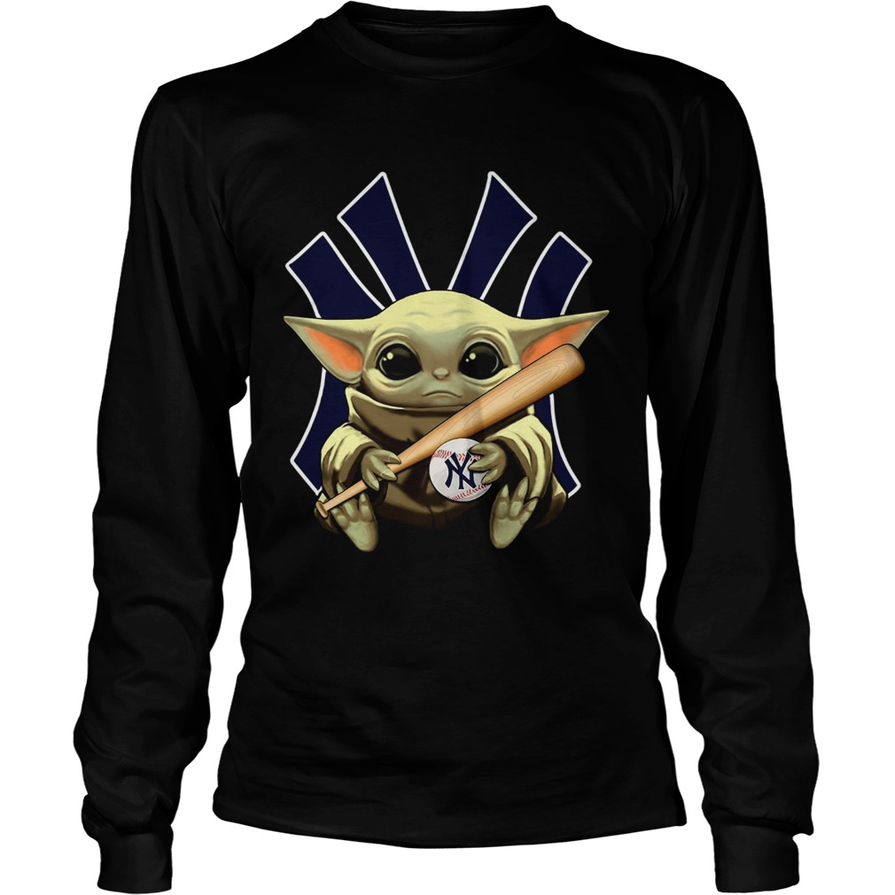 Baby Yoda Hug New York Yankee LongSleeve