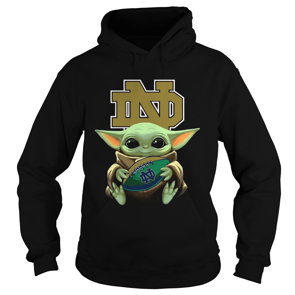 Baby Yoda Hug Notre Dame Fighting Irish Hoodie