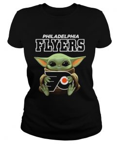Baby Yoda Hug Philadelphia Flyers  Classic Ladies