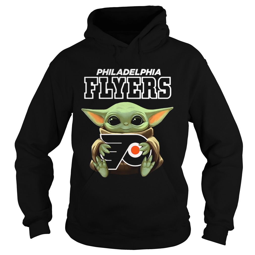 Baby Yoda Hug Philadelphia Flyers Hoodie