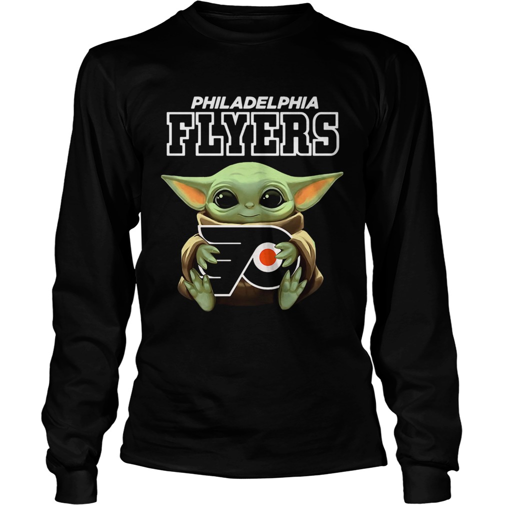 Baby Yoda Hug Philadelphia Flyers LongSleeve