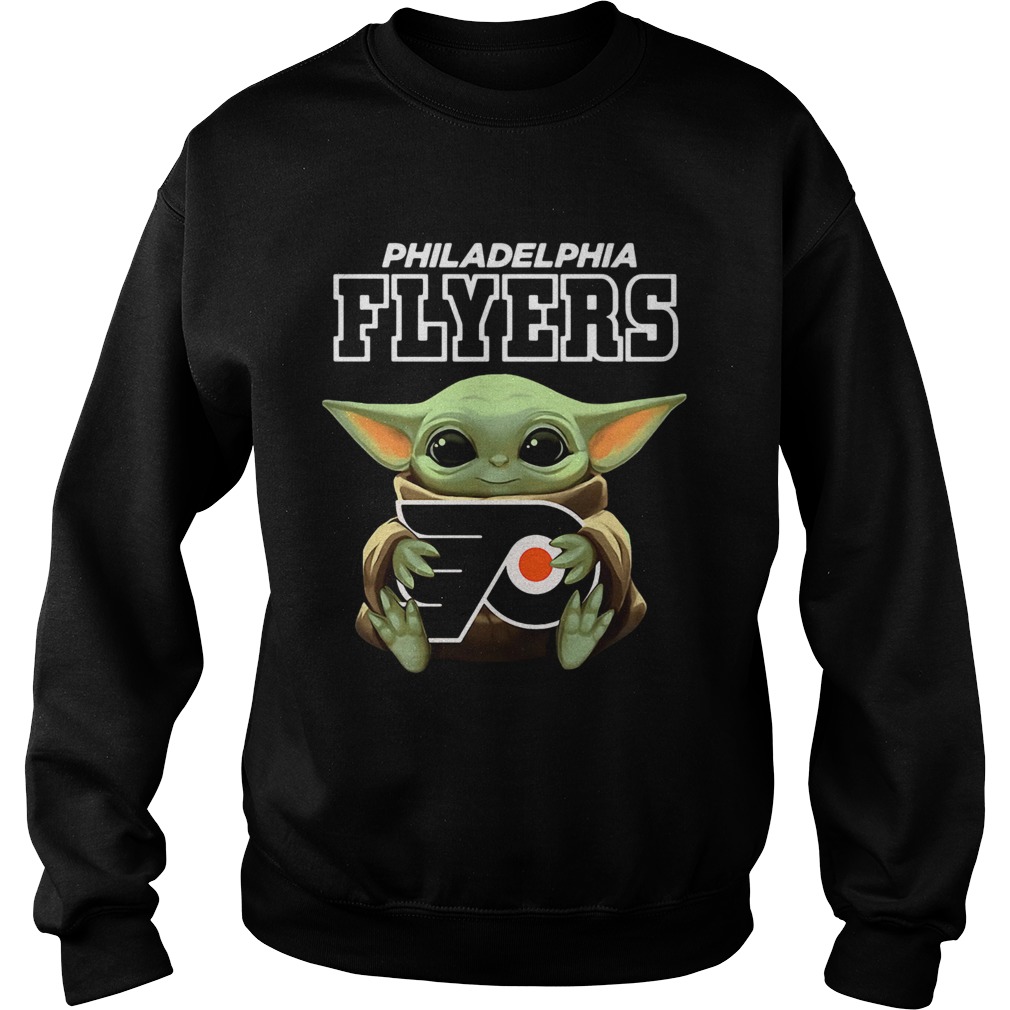 Baby Yoda Hug Philadelphia Flyers Sweatshirt