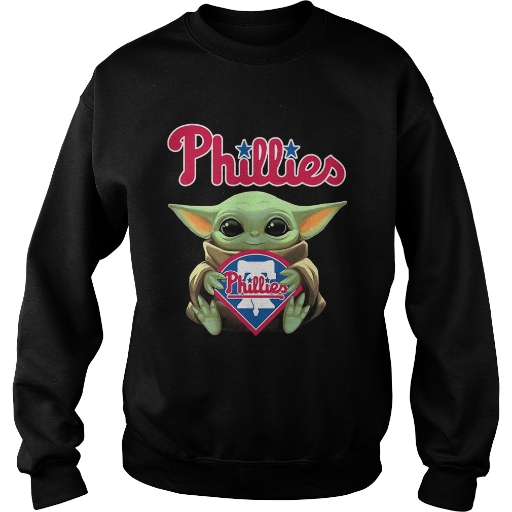 Baby Yoda Hug Philadelphia Phillies Sweatshirt