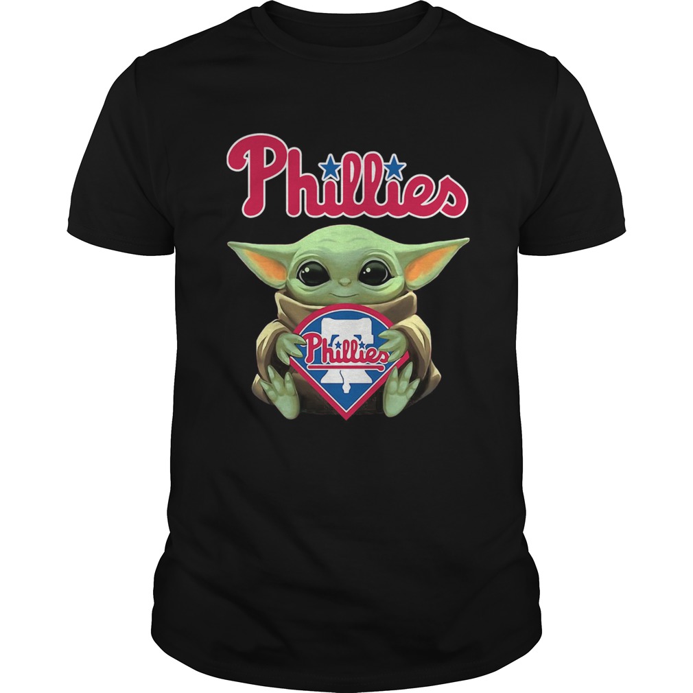 Baby Yoda Hug Philadelphia Phillies shirt