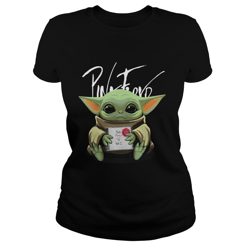 Baby Yoda Hug Pink Floyd Classic Ladies