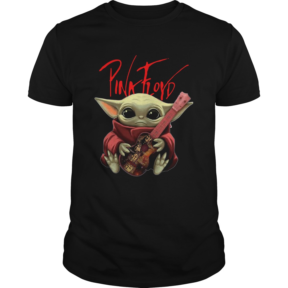 Baby Yoda Hug Pink Floyd Guitar shirt