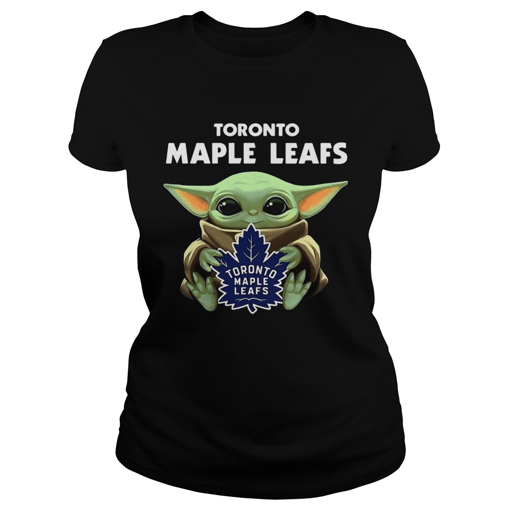 Baby Yoda Hug Toronto Maple Leafs Classic Ladies