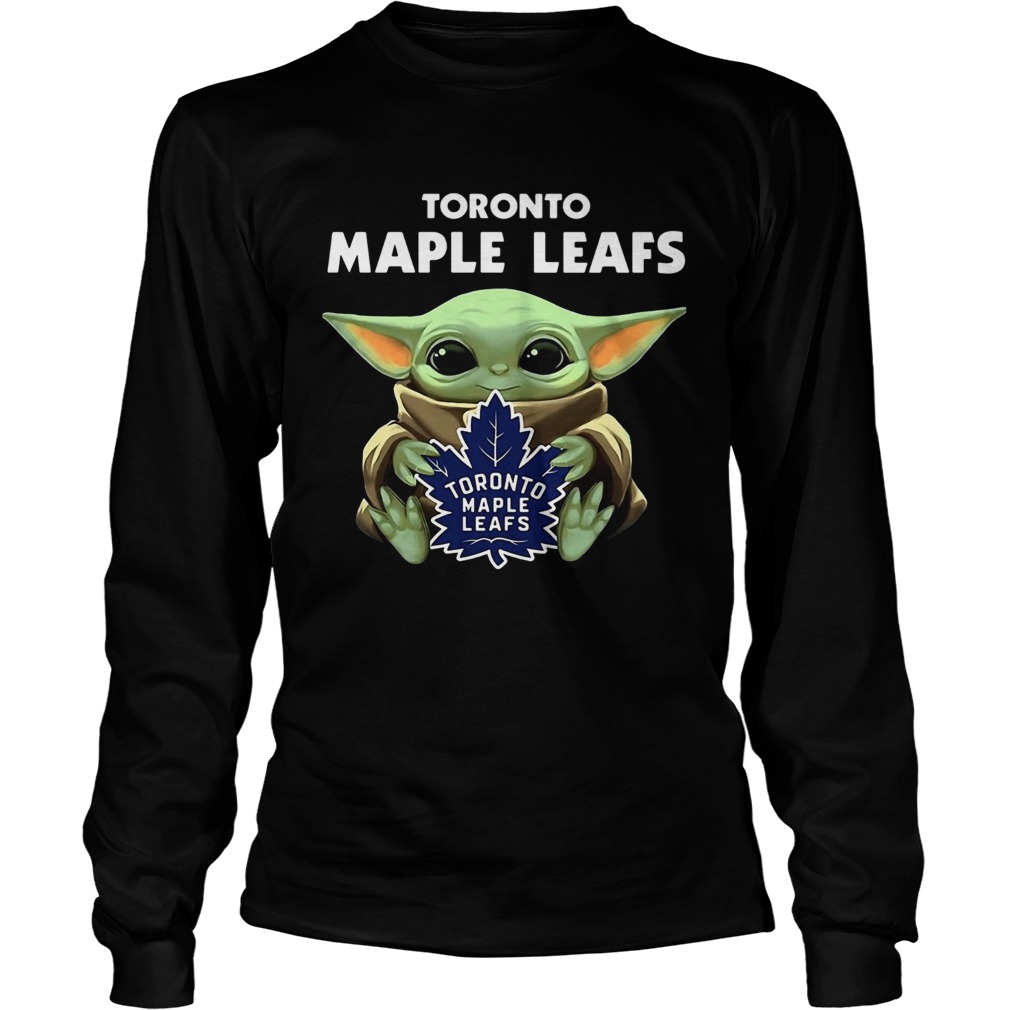 Baby Yoda Hug Toronto Maple Leafs LongSleeve