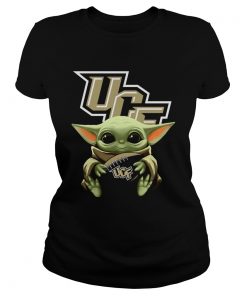 Baby Yoda Hug UCF Knights  Classic Ladies
