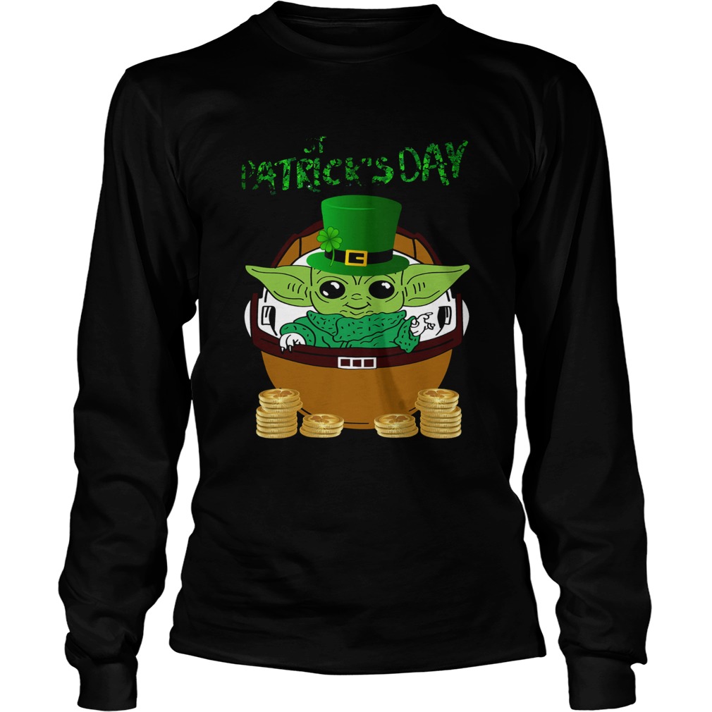 Baby Yoda The Mandalorian Happy St Patricks Day LongSleeve