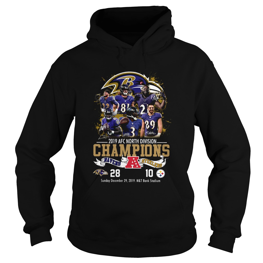 Baltimore Ravens 2019 Afc North Division Champions Ravens VS Steelers Hoodie