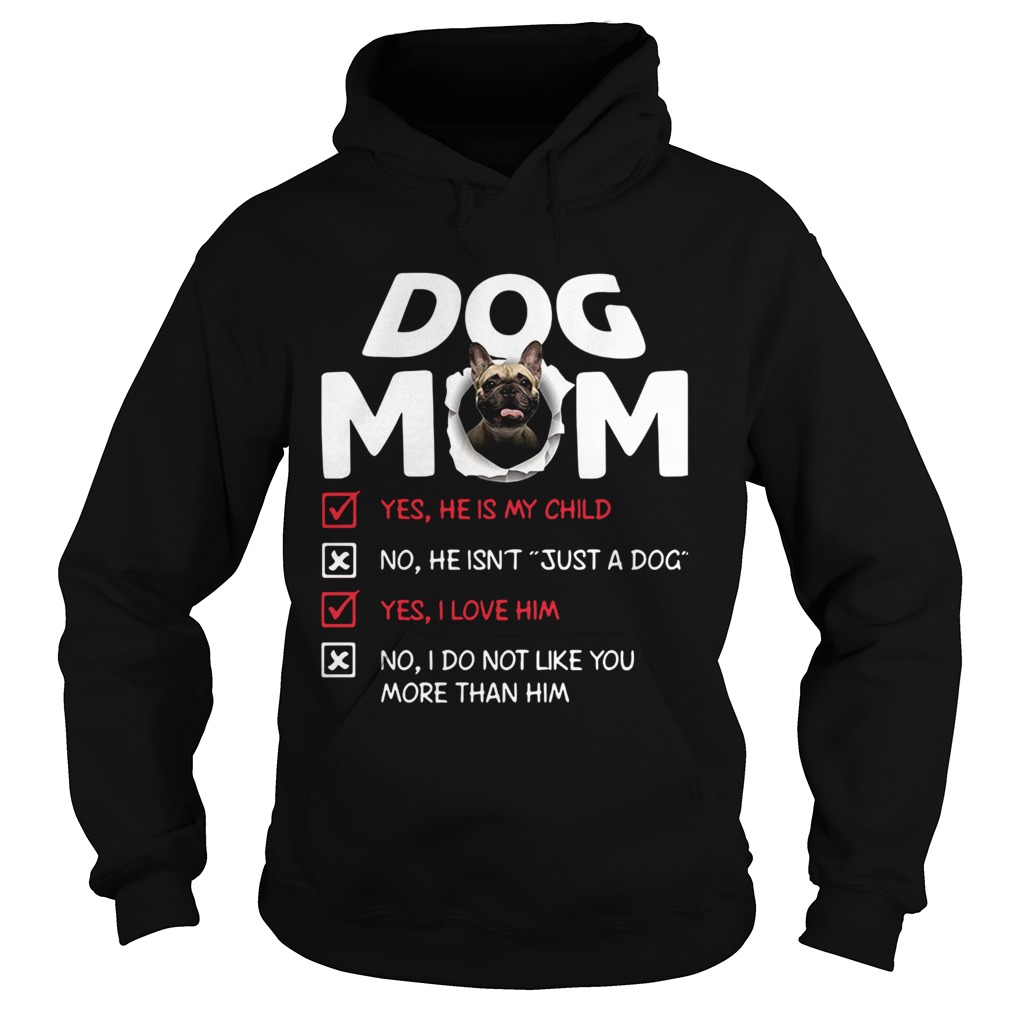 Bullmastiff Dog Mom Yes He Is My Child No He Isnt Just A Dog Hoodie