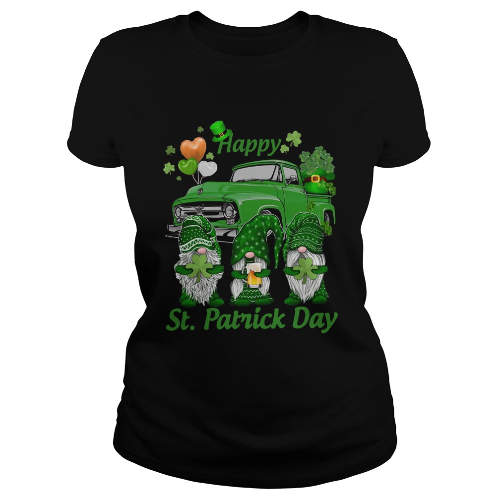 Gnomes Happy St Patricks Day Classic Ladies