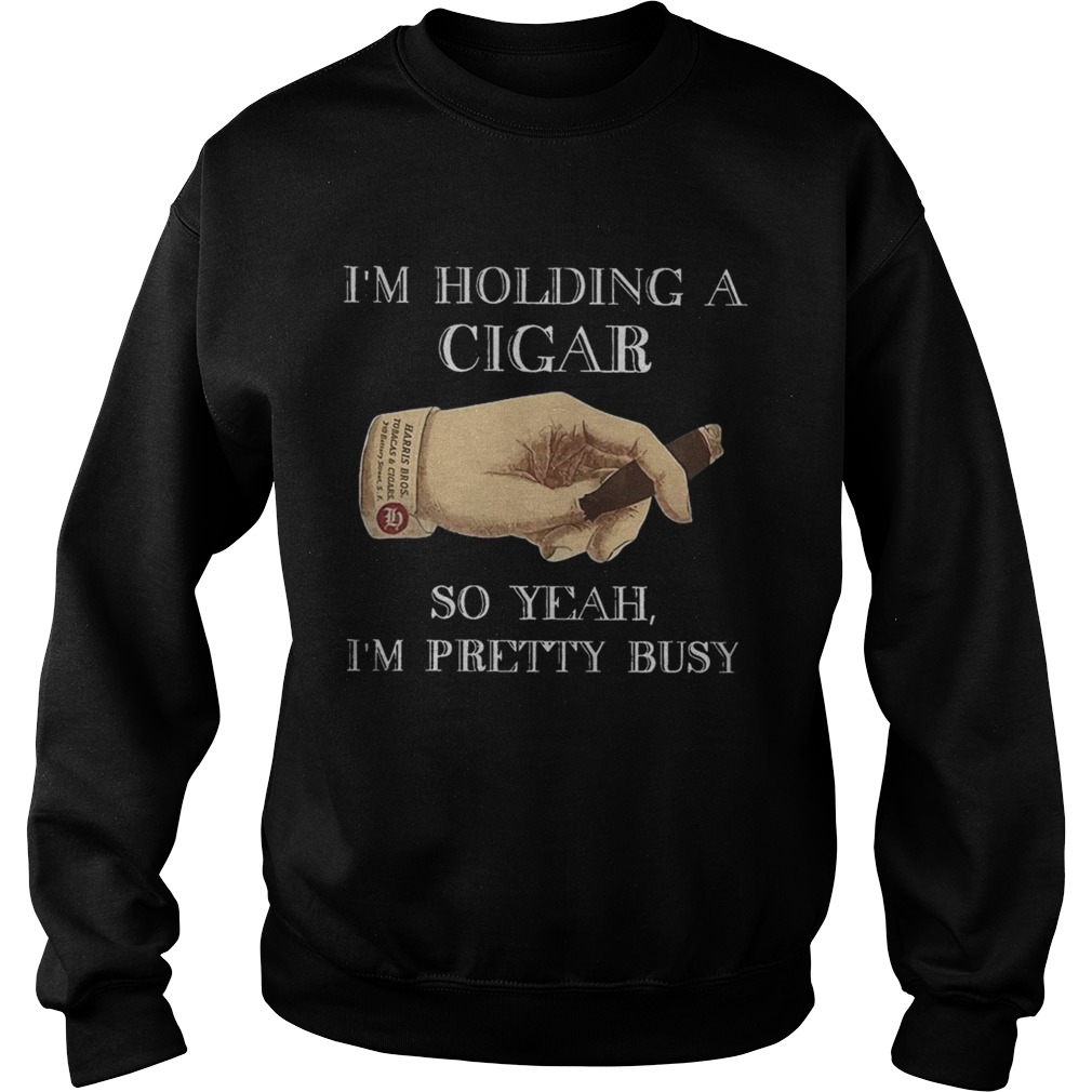 Im Holding A Cigar So Yeah Im Pretty Busy Sweatshirt