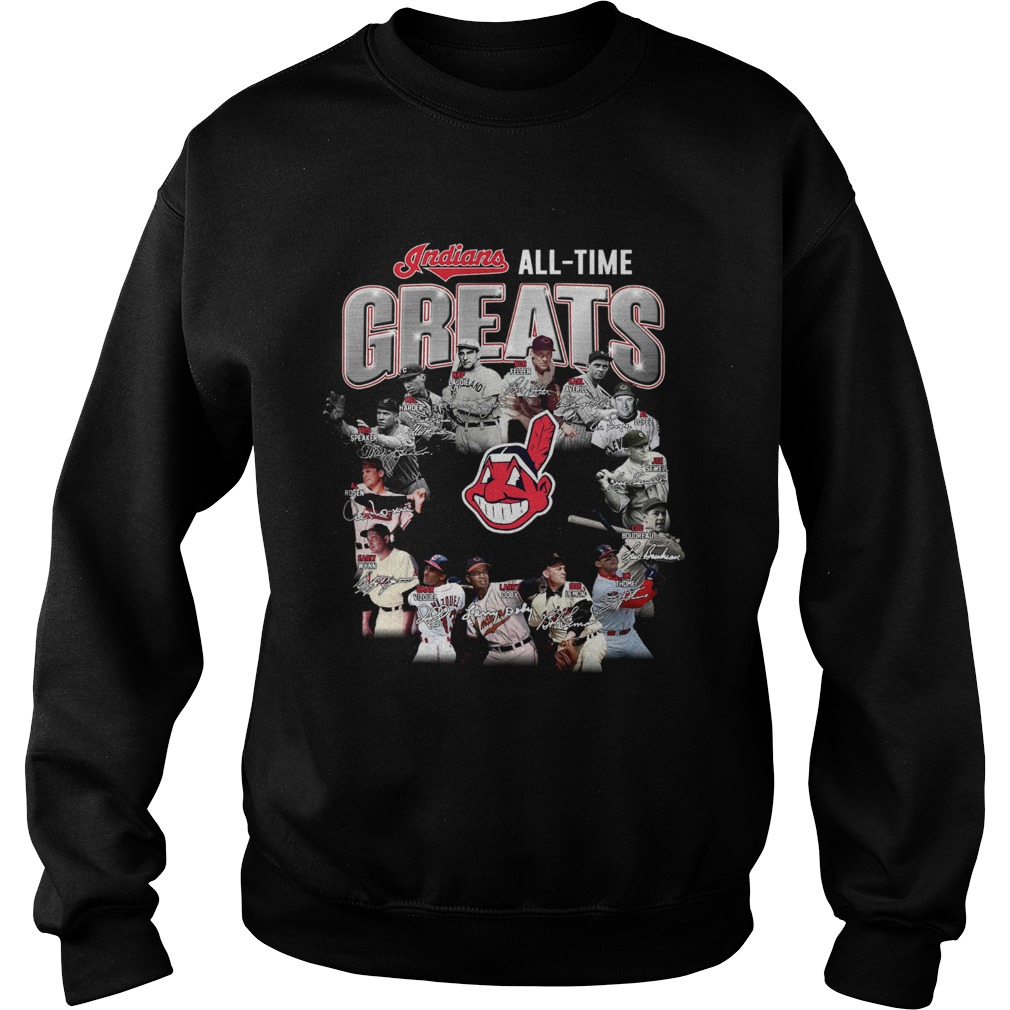 Indians All Time Greats Players Signatures Sweatshirt
