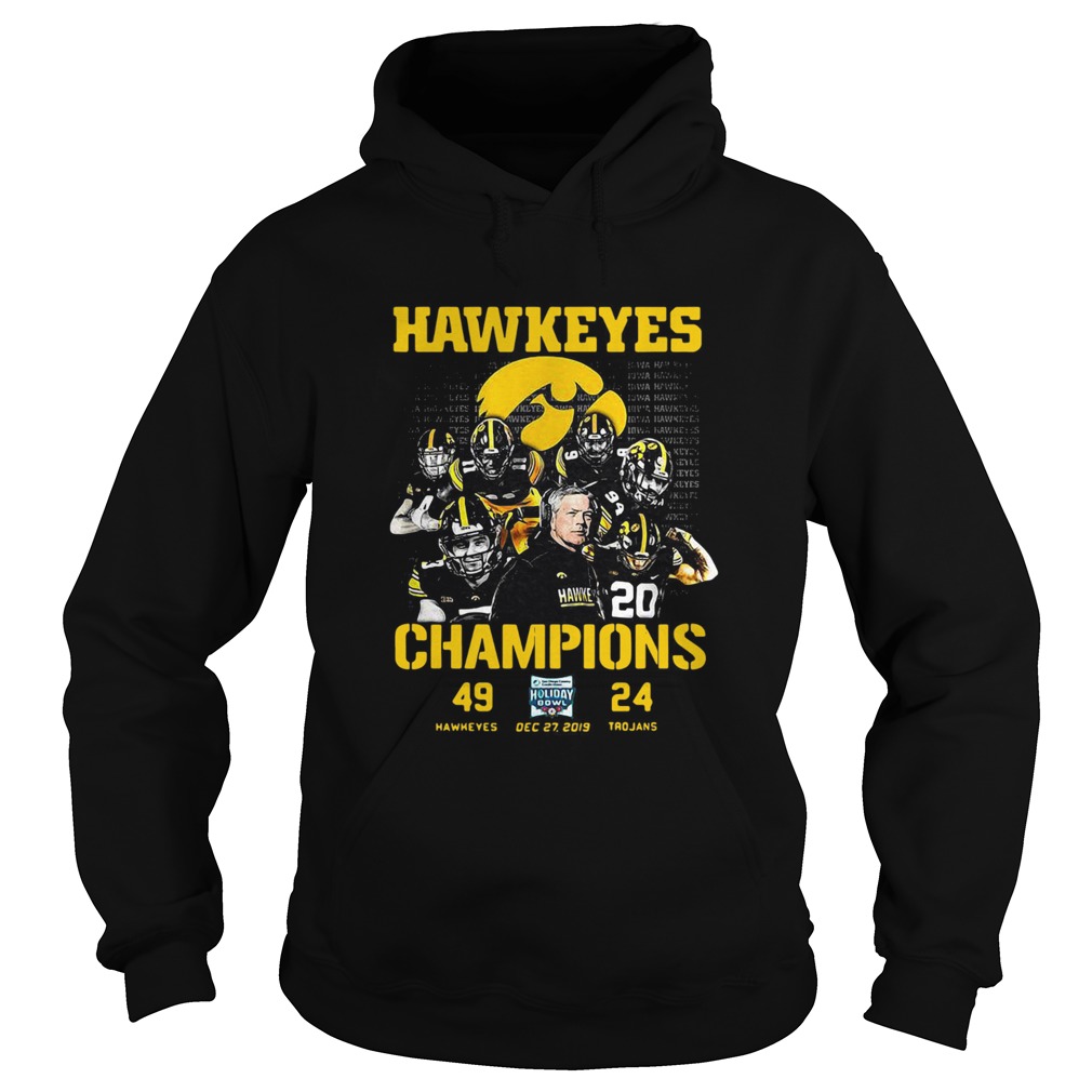 Iowa Hawkeyes Champions 2019 Holiday Bowl Hoodie