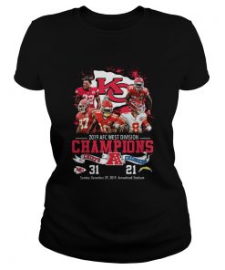 Kansas City Chiefs 2019 Afc West Division Champions Chiefs Vs Chargers  Classic Ladies