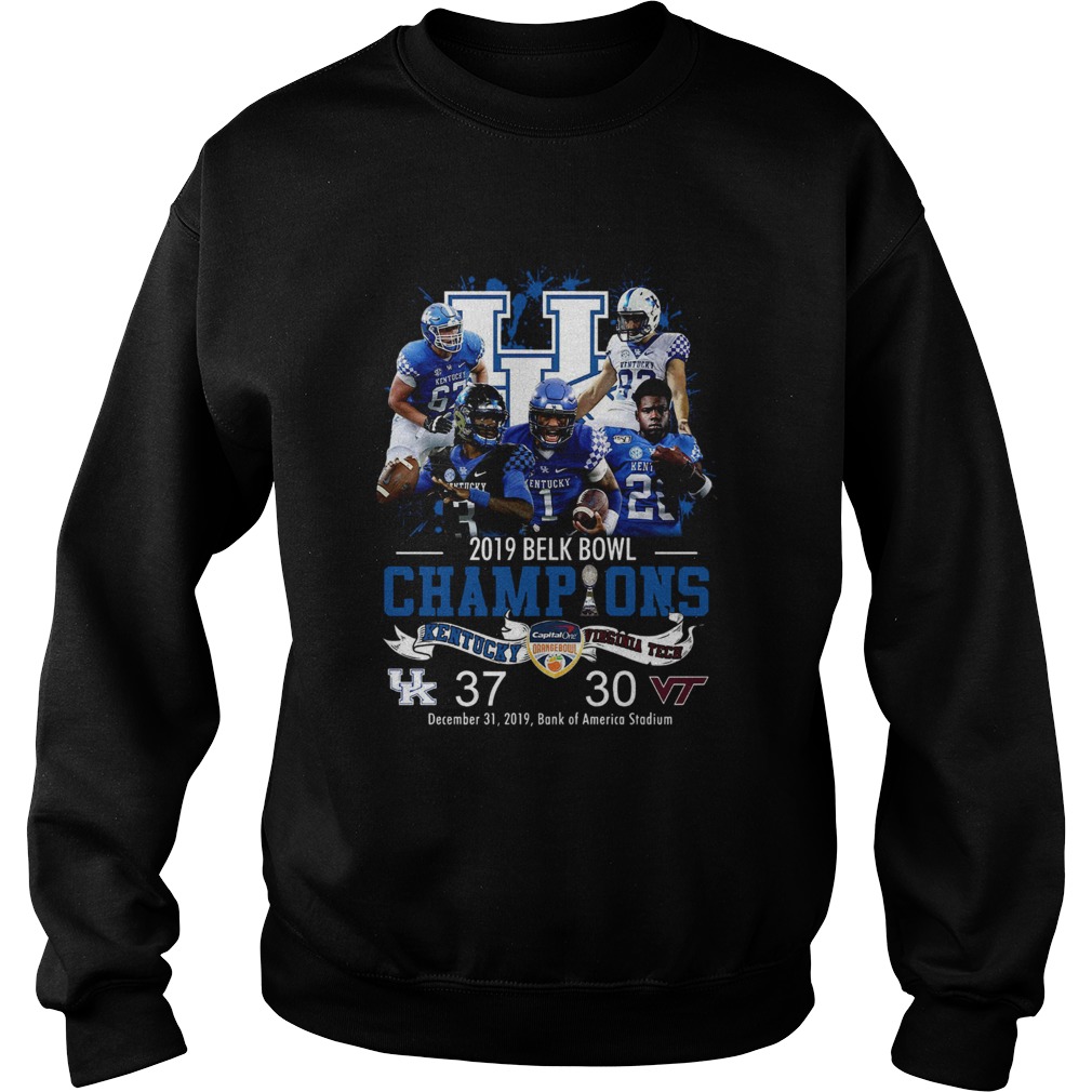 Kentucky 2019 belk bowl champions Kentucky vs Virginia Tech Sweatshirt