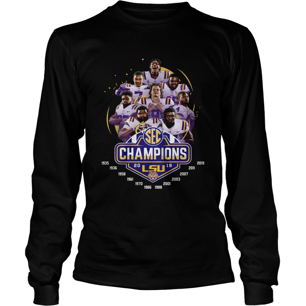 LSU Tigers 2019 Sec Champions Signature LongSleeve