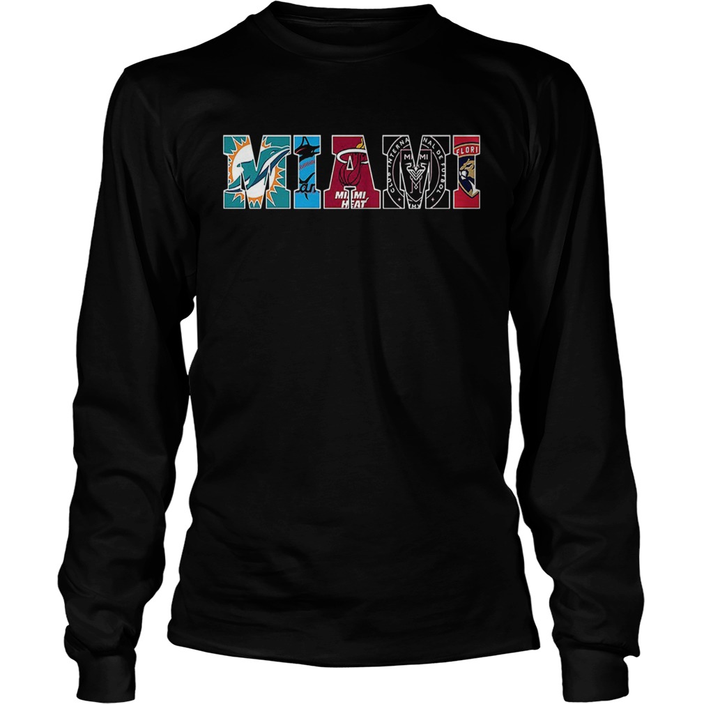 Miami Sport Teams Dolphins Marlins Heat Florida Panthers LongSleeve