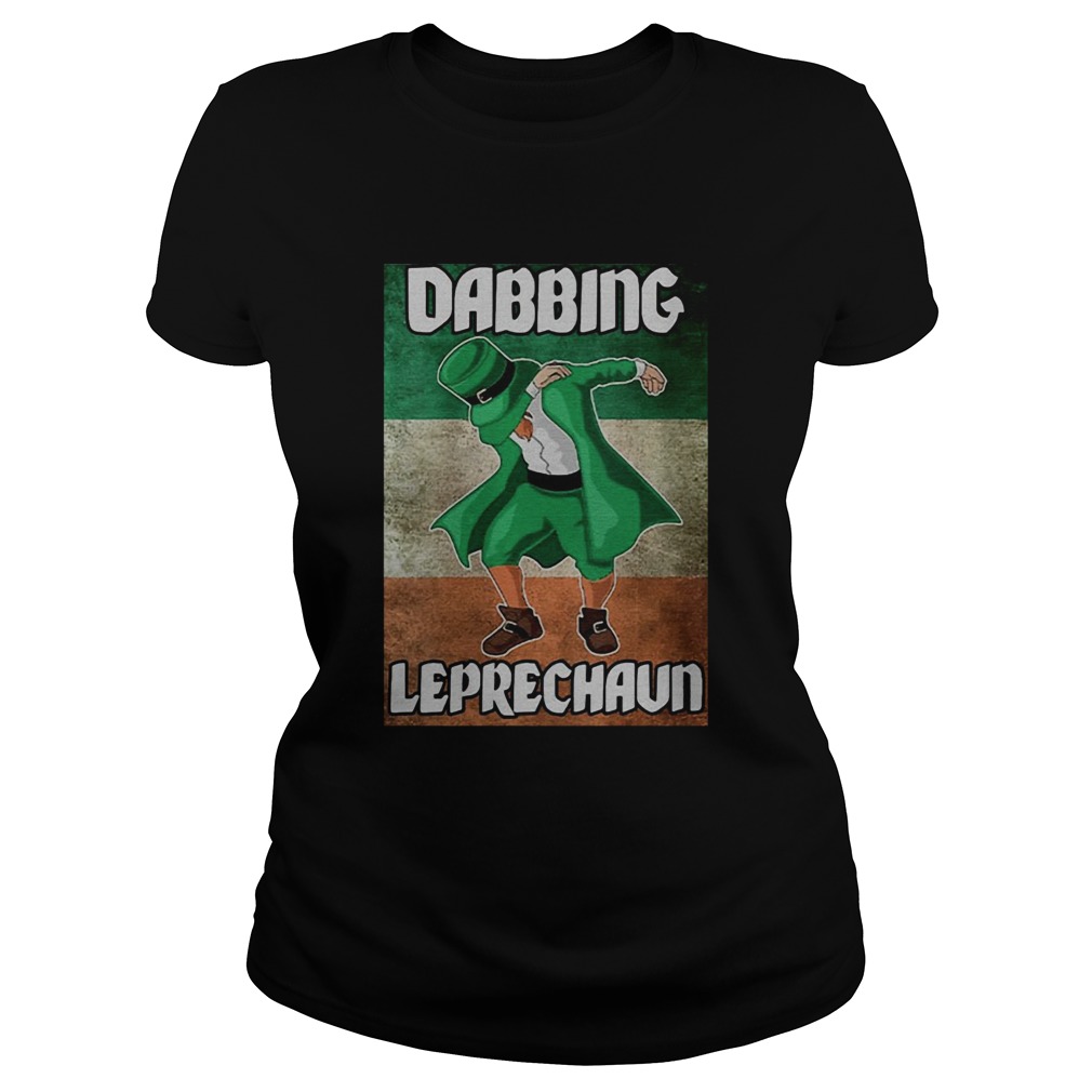 St Patricks Day Irish Flag Dabbing Leprechaun Classic Ladies