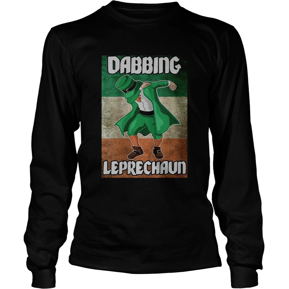 St Patricks Day Irish Flag Dabbing Leprechaun LongSleeve
