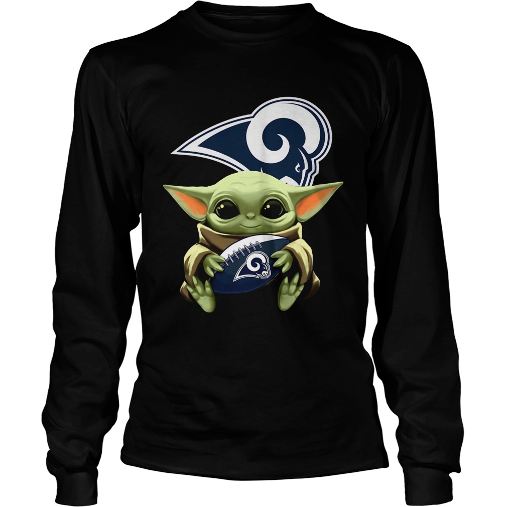 Star Wars Baby Yoda Hug Los Angeles Rams LongSleeve