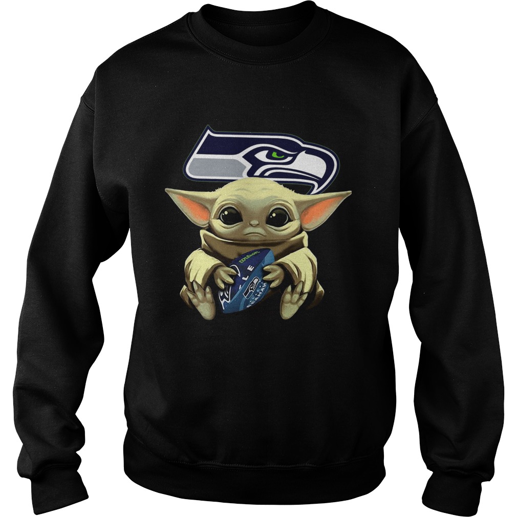 Star Wars Baby Yoda Hug Seattle Seahawks Sweatshirt