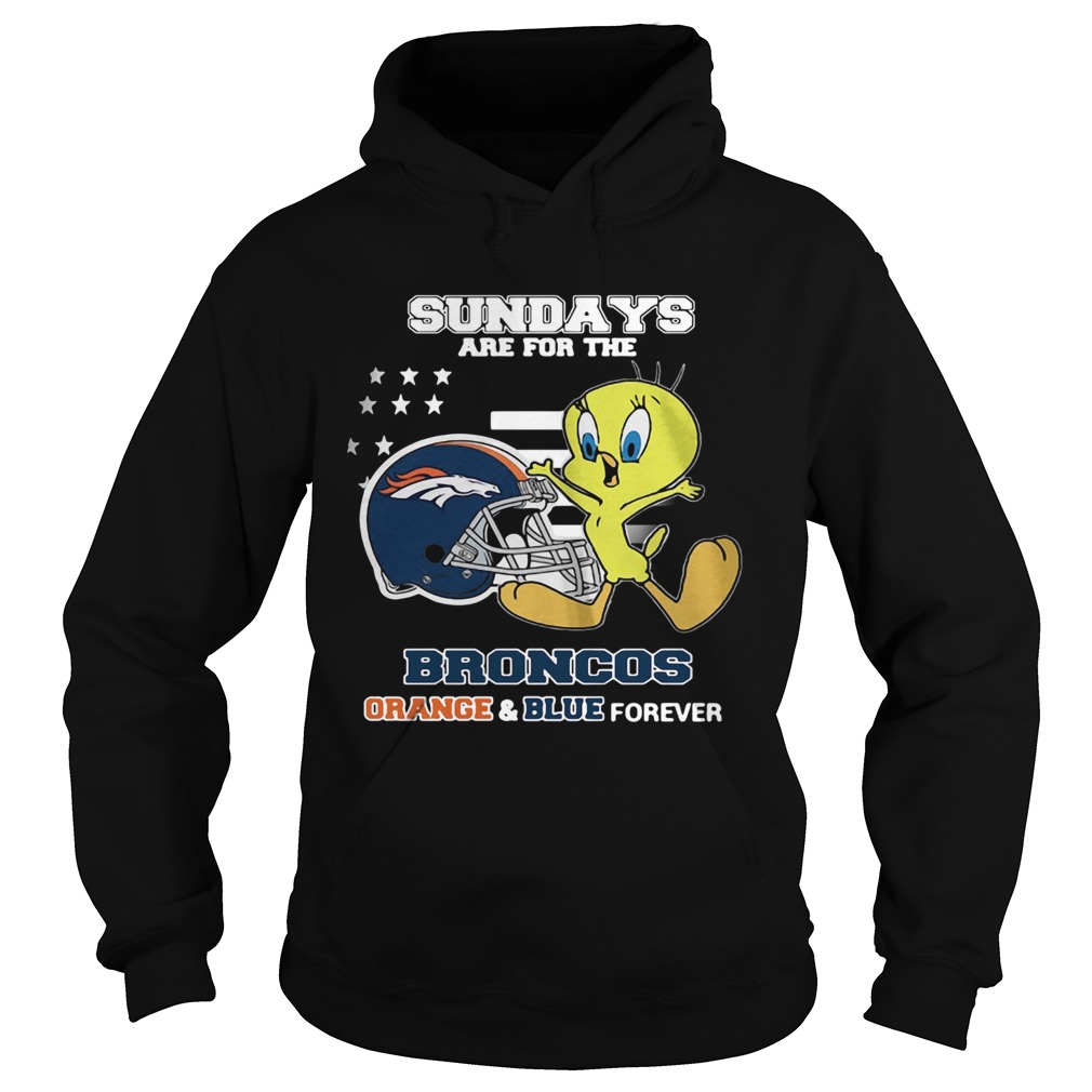 Sundays Are The Broncos Orange And Blue Forever Veteran Hoodie