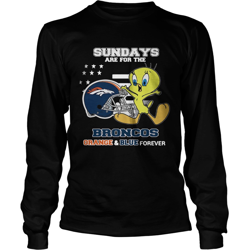 Sundays Are The Broncos Orange And Blue Forever Veteran LongSleeve