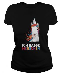 Unicorn Ich Hasse Menschen  Classic Ladies