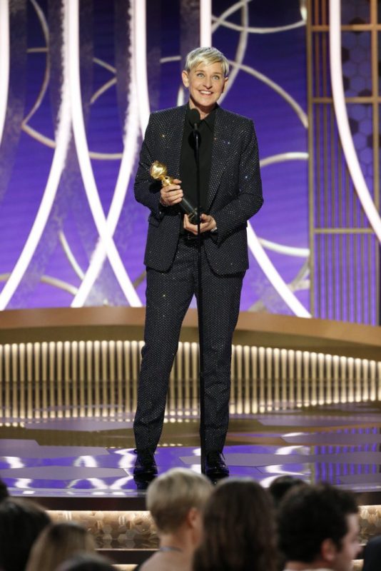 Ellen DeGeneres accepts Carol Burnett Award at Golden Globes
