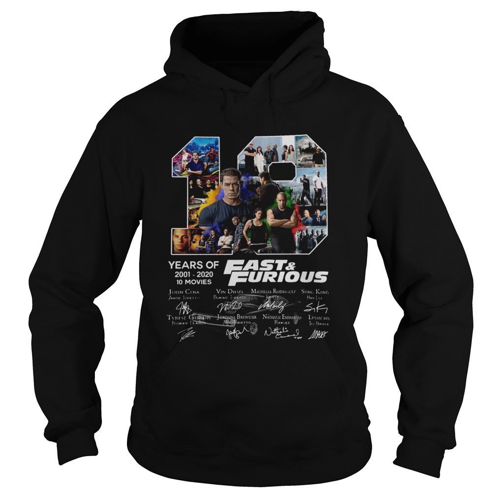 19 Years Of FastFurious 20012020 10 Movies Hoodie