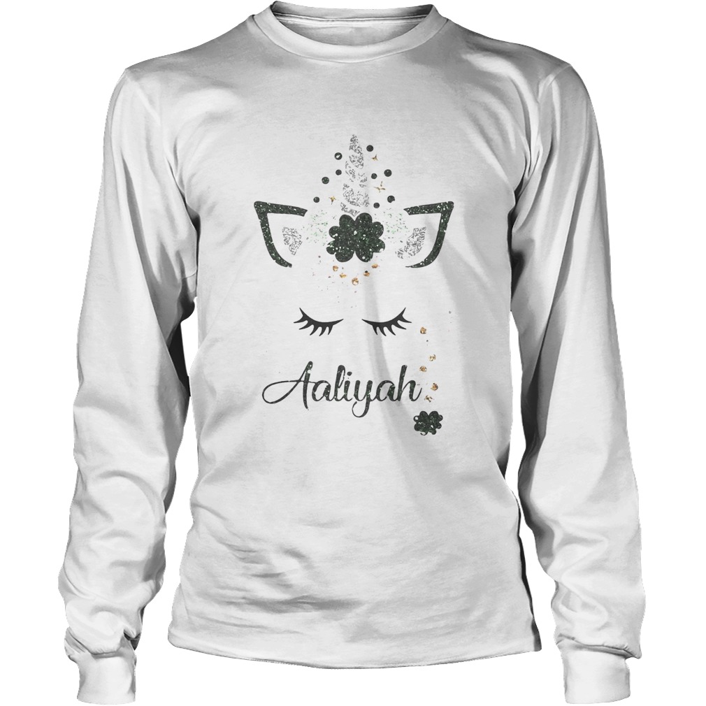 Ava St Patricks Day Personalized Glitter Aaliyah LongSleeve