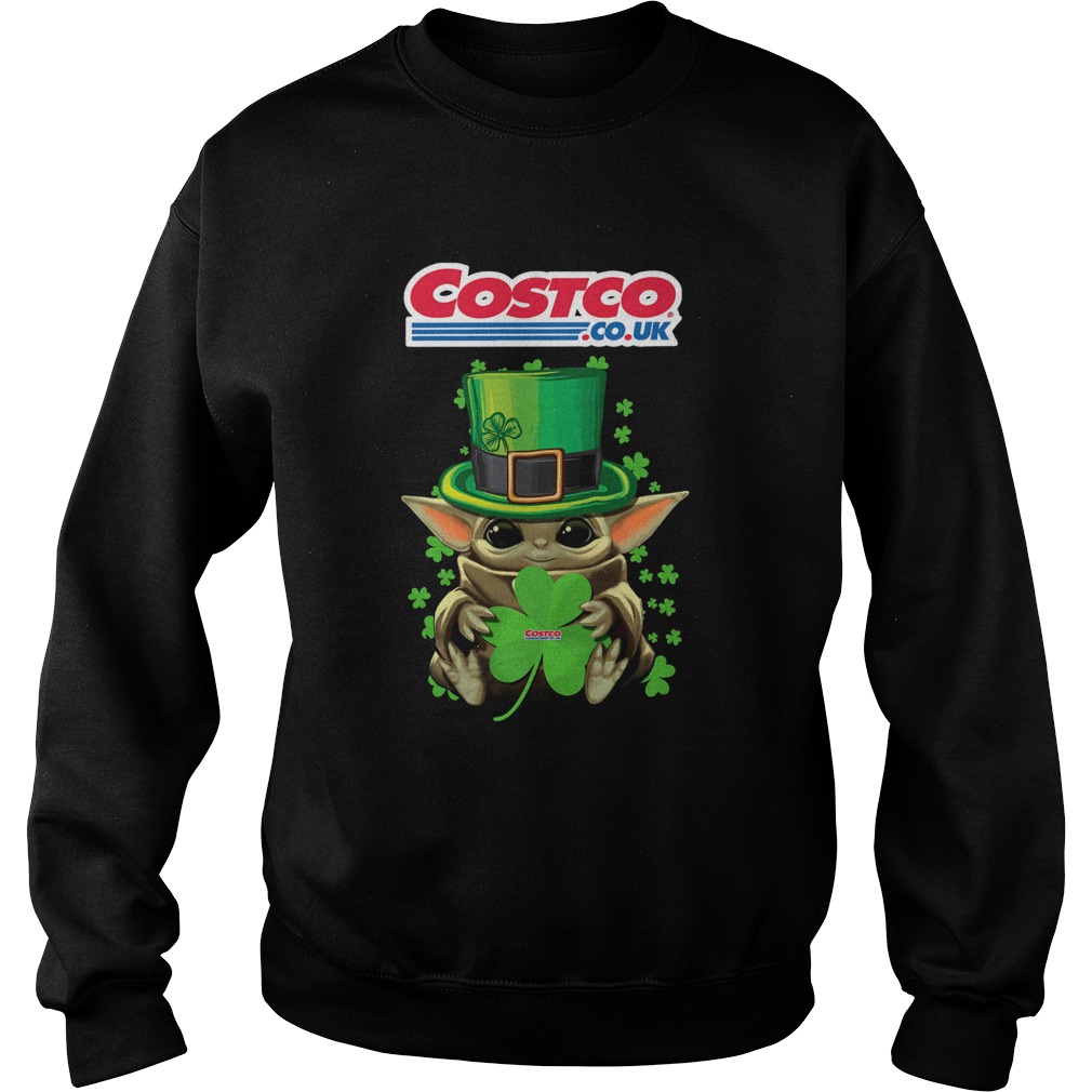 Baby Yoda Costo CoUk Shamrock StPatricks Day Sweatshirt