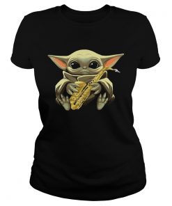 Baby Yoda Hug Saxophone  Classic Ladies