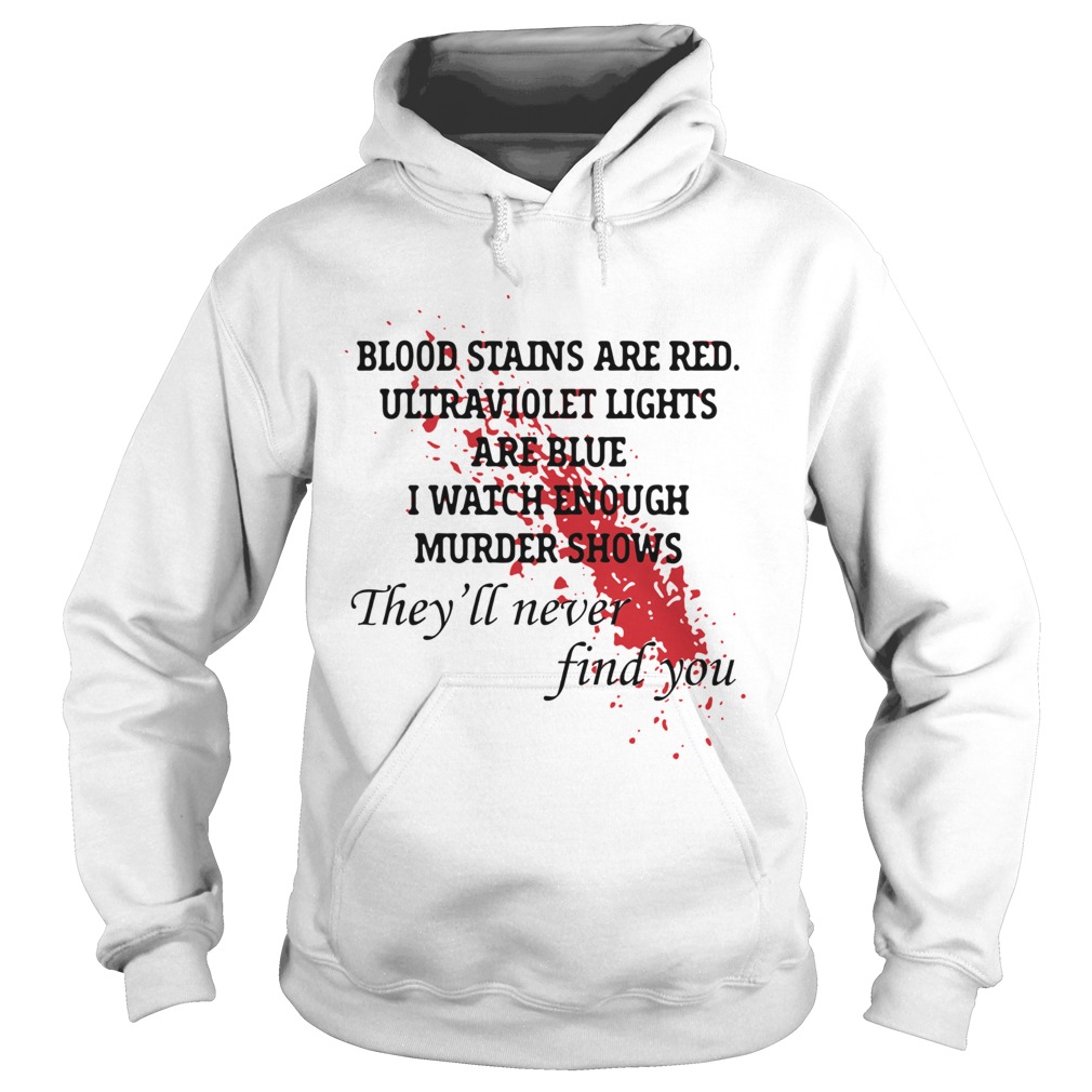 Blood Stains Are Red Ultraviolet Lights Are Blue Short Hoodie