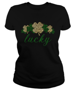Buffalo Plaid Leopard Shamrock Clover Lucky St Patricks Day  Classic Ladies