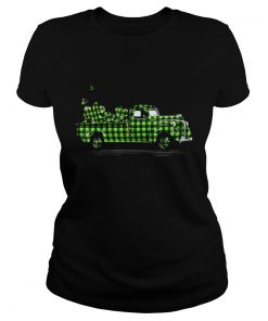 Buffalo Plaid Shamrock Pickup Truck Cute St Patricks Day  Classic Ladies