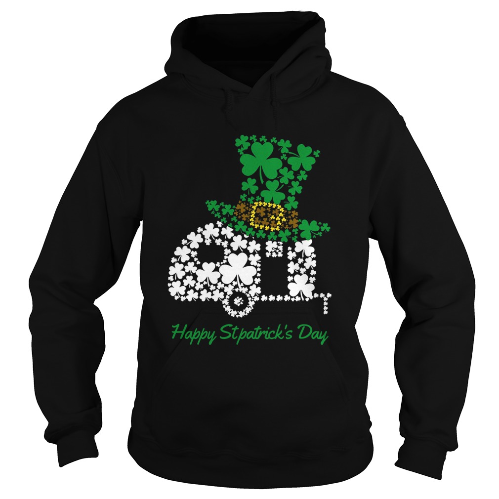 Camping Shamrock Irish St Patricks Day Hoodie