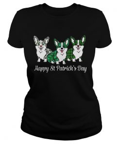 Corgi Happy St Patricks Day  Classic Ladies