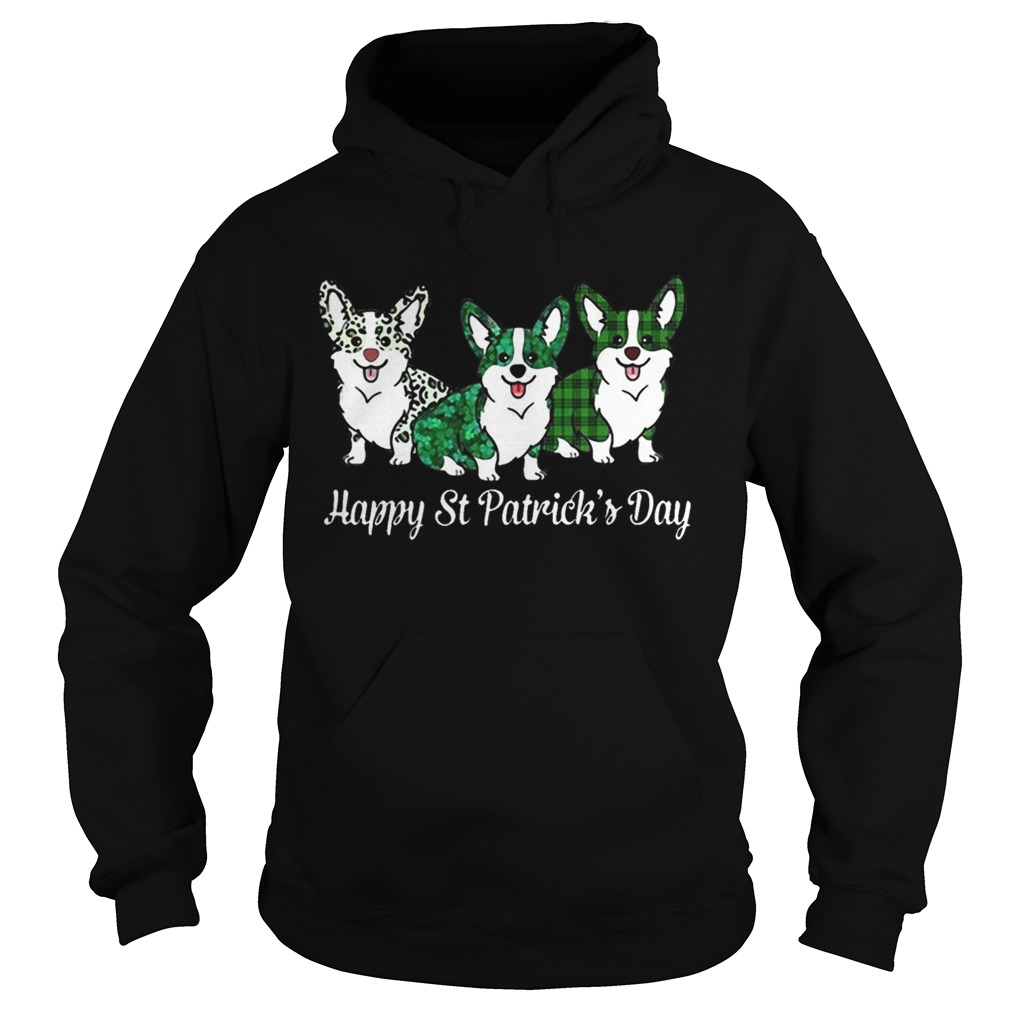 Corgi Happy St Patricks Day Hoodie
