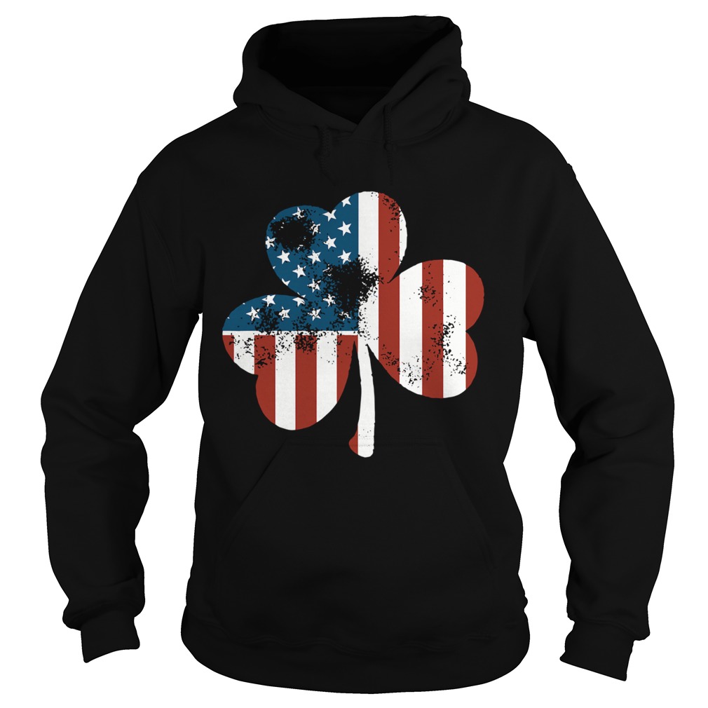 Flowers Irish American Flag Hoodie