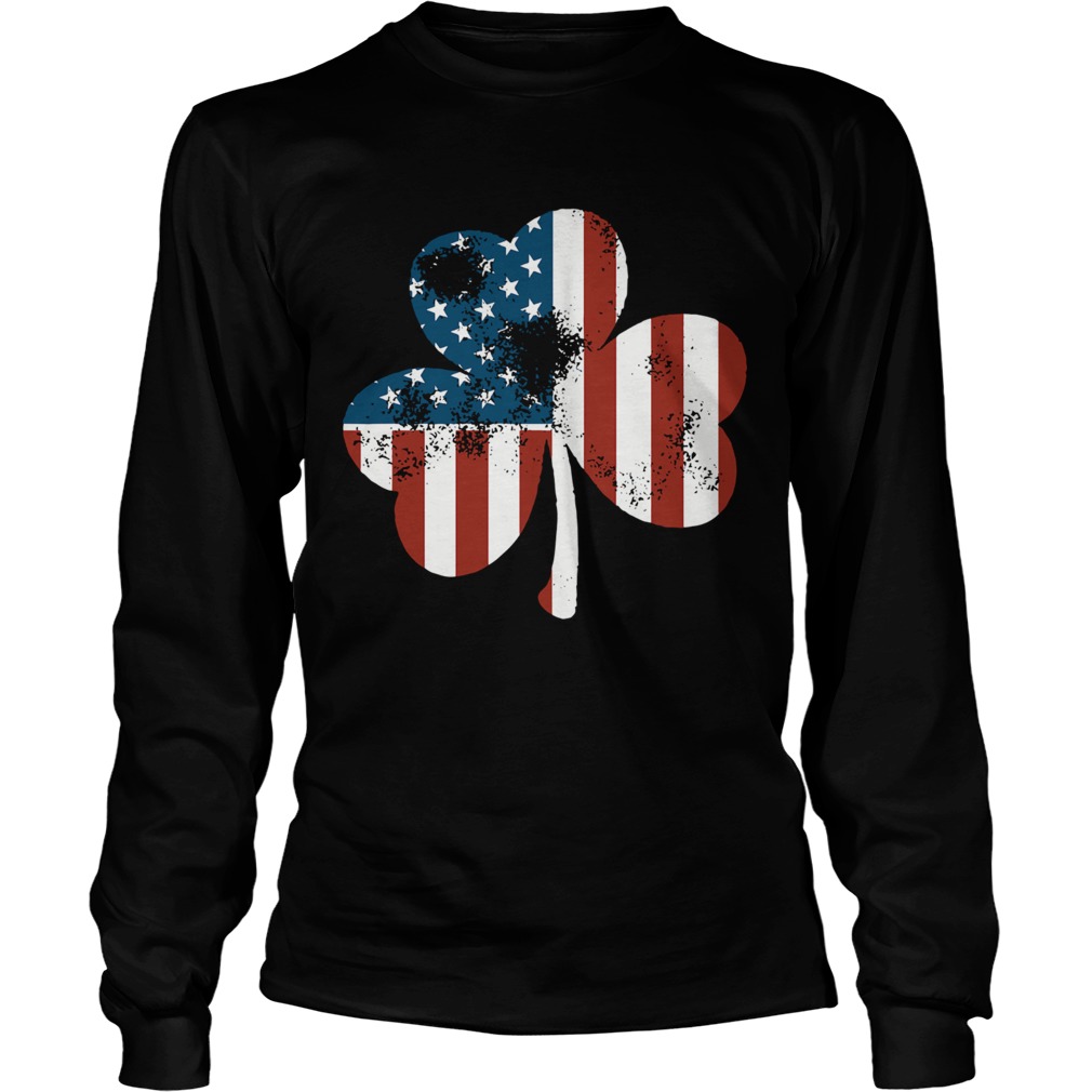 Flowers Irish American Flag LongSleeve