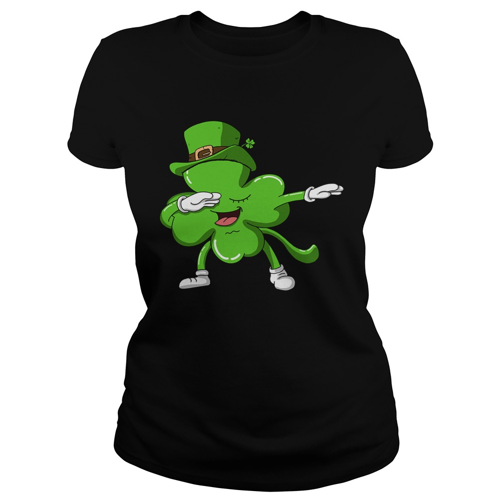 Funny Dabbing Shamrock Dab Happy St Patricks Day Classic Ladies