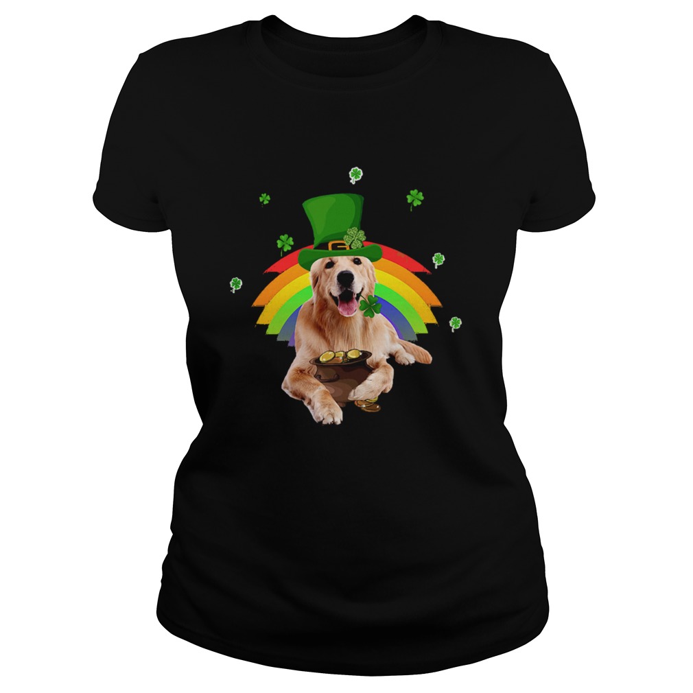 Golden Retriever St Patricks day Classic Ladies