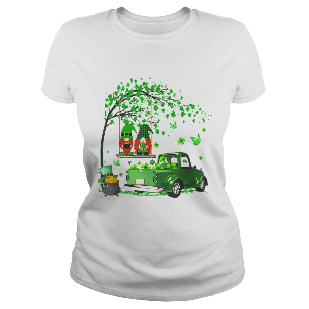 Green Gnomes Truck Shamrock Happy Saint Patricks Day Classic Ladies